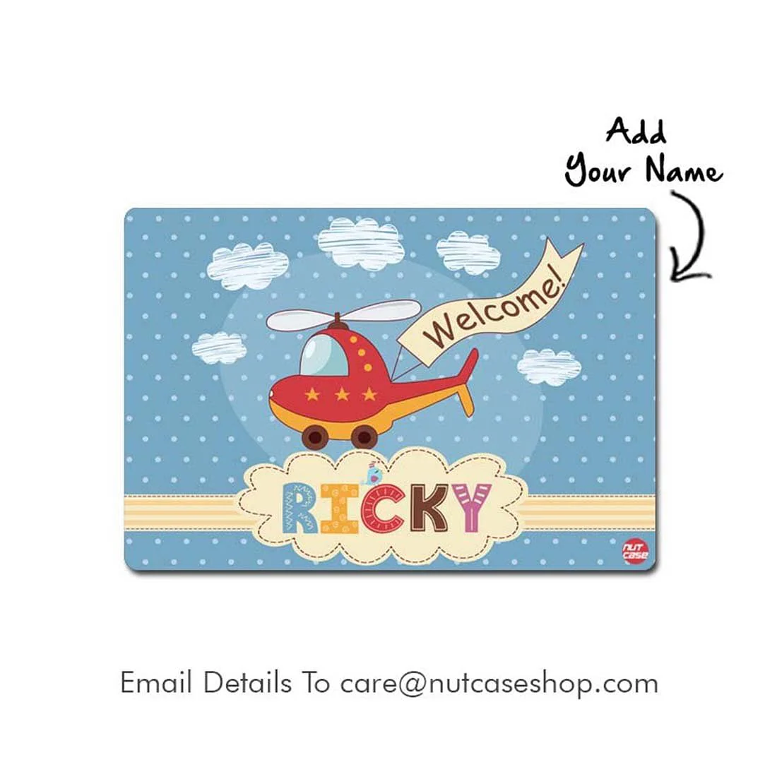 Custom Table Placemats Return Gift Ideas for 1st Birthday - Helicopter - Image 2