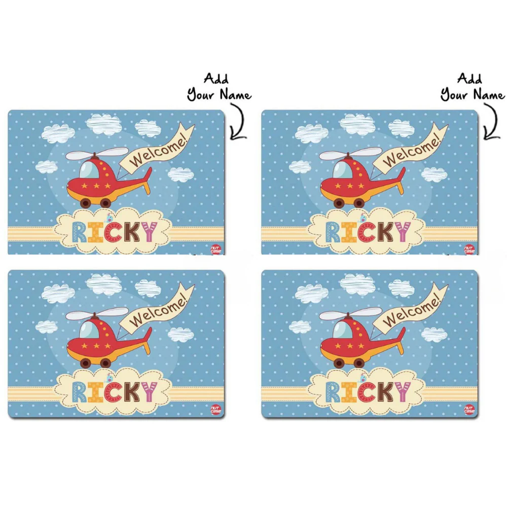 Custom Table Placemats Return Gift Ideas for 1st Birthday - Helicopter - Image 5