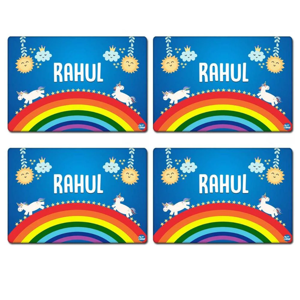 Personalized Placemats for Dining Table Rainbow Theme Return Gifts - Rainbow - Image 5