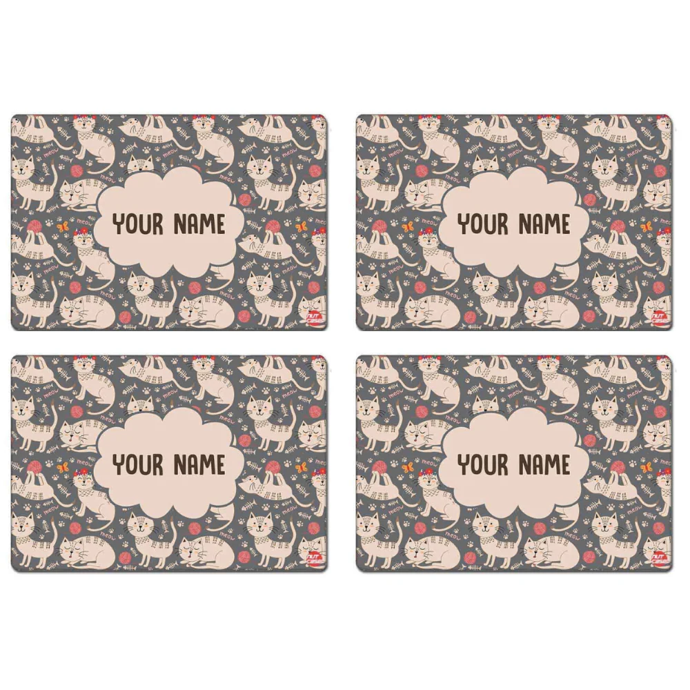Personalized Table Mats Animal Theme Return Gifts for Kids - Cute Cat - Image 5