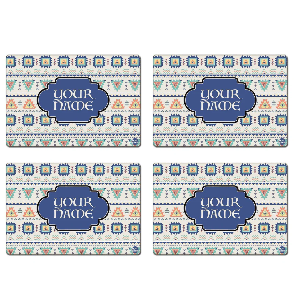 Personalised Table Placemats for Dining Tale Add Your Text - Geometric - Image 5