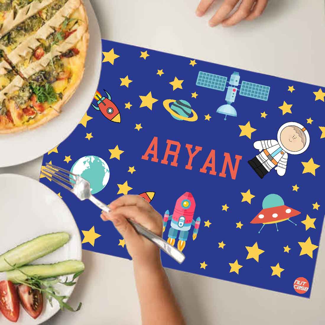 Customized Kids Return Gift Options for Birthday Tablemat - Space Rocket - Image 3