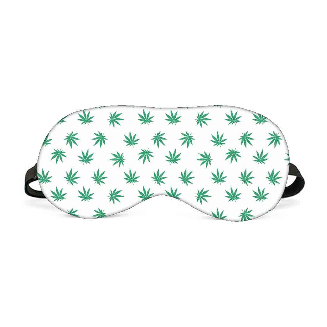 Designer Travel Eye Mask for Sleeping - Leaves - Made in India