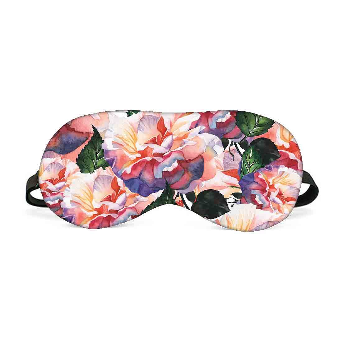 Designer Travel Eye Mask for Sleeping - Roses - Made in India