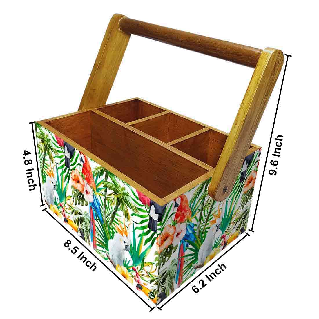 Tissue Paper Holder for Table Spoons Forks Organizer - Parrots - Image 3