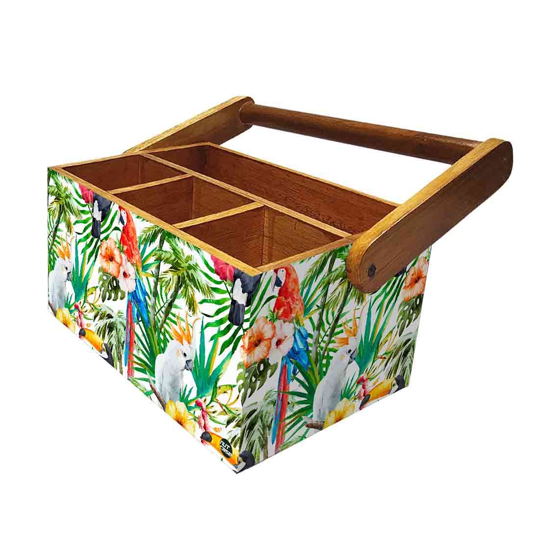 Tissue Paper Holder for Table Spoons Forks Organizer - Parrots - Image 5