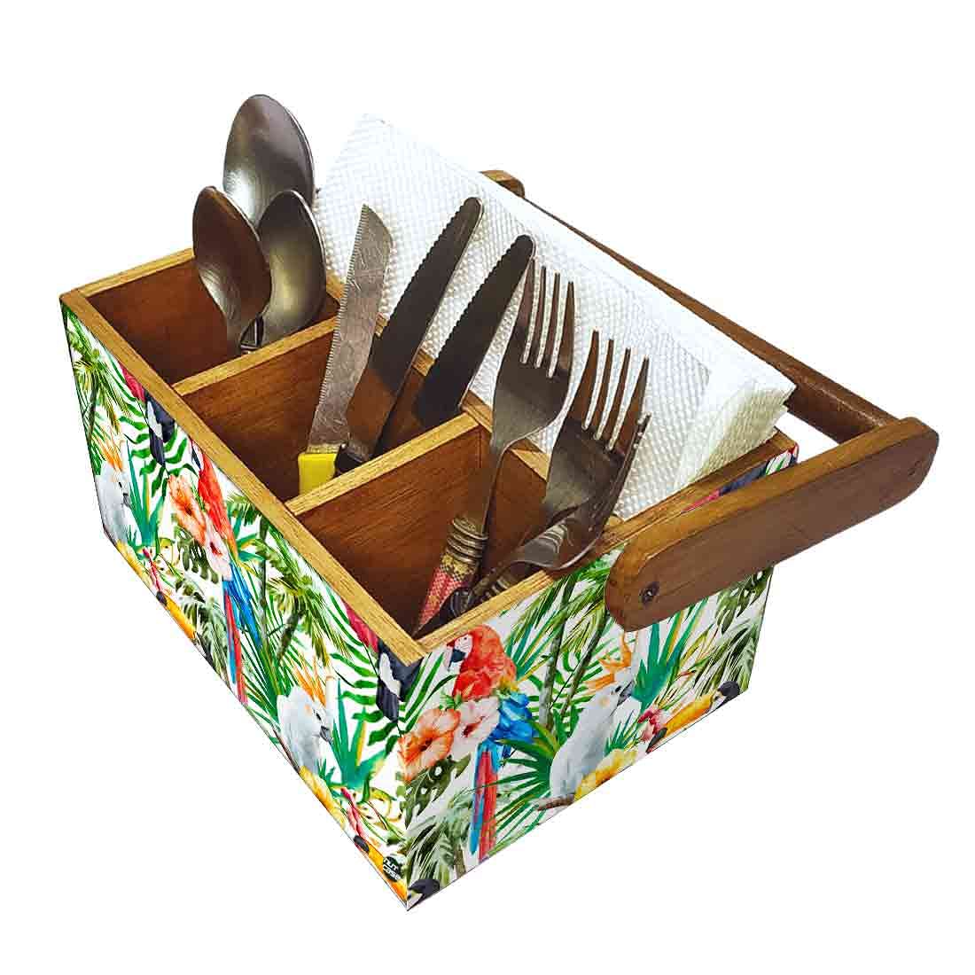 Tissue Paper Holder for Table Spoons Forks Organizer - Parrots - Image 6