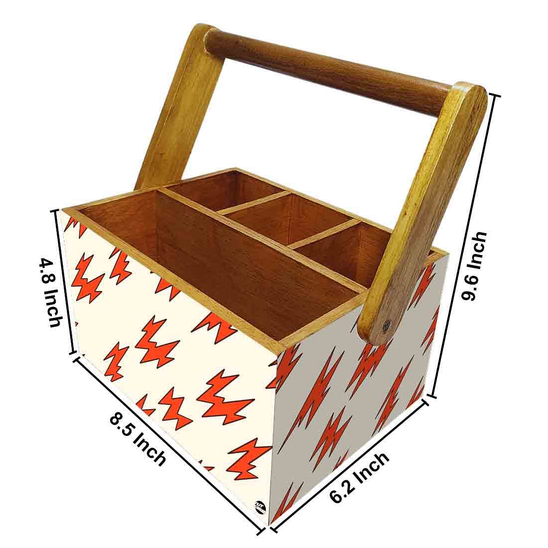 Spoon Stand for Dining Table Forks Knives Tissue Organizer - Red Flash - Image 3