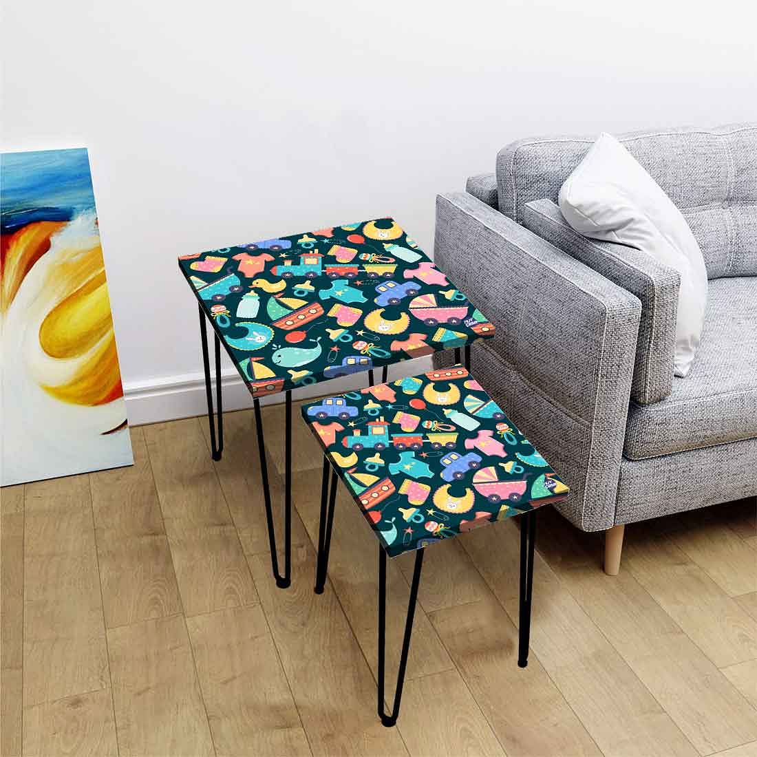 Modern Nesting End Tables for Living Room Bedside Stable - Kids Toy - Image 2