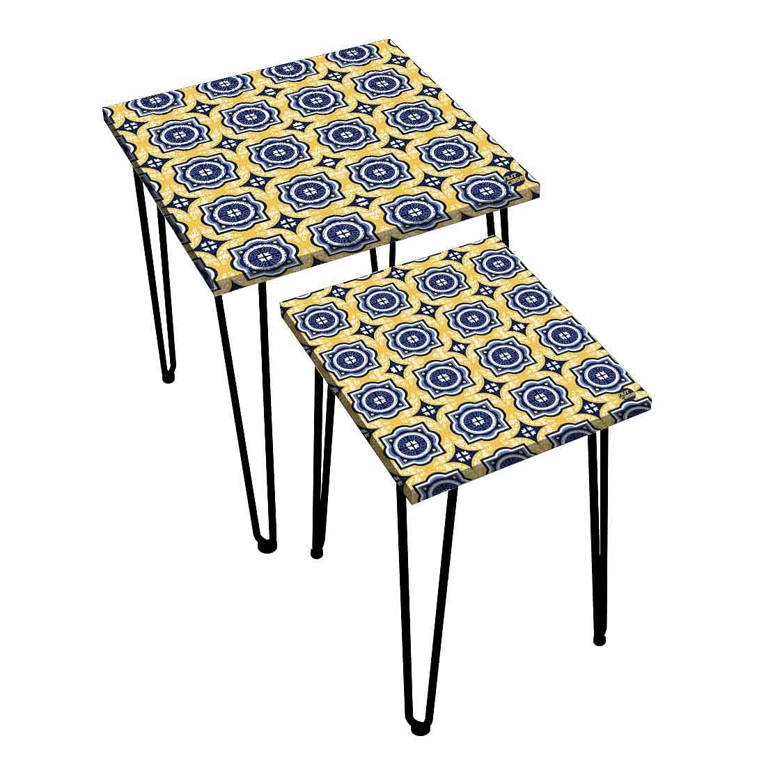 Nesting Tables Set of 2 Stacking Coffee Table for Bedroom & Balcony Stable
