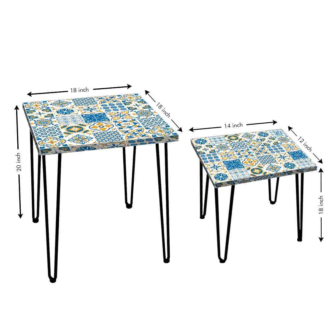 Nesting Coffee End Tables Modern Decor Side Table for Living Room - Love Lisbon - Image 3
