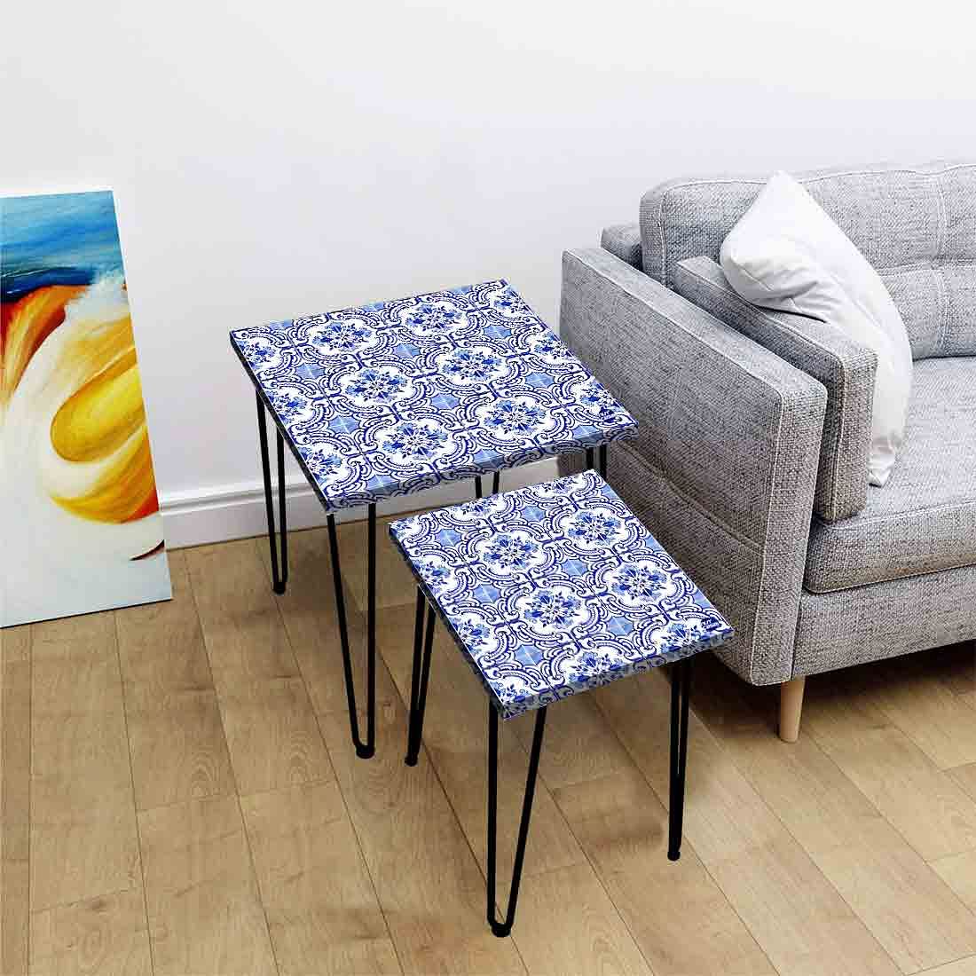 Designer Coffee Table Nesting Set of Two for Living Room - Goa Casa
