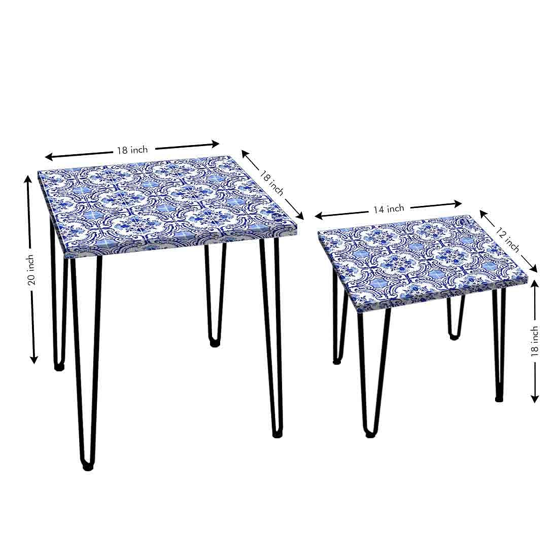 Designer Coffee Table Nesting Set of Two for Living Room - Goa Casa - Image 4