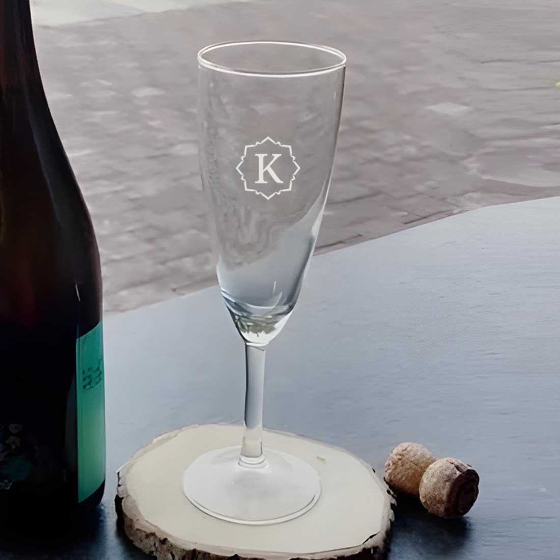 Nutcase Champagne Glasses with Name - Personalized Engraved Flute Glasses - Image 4