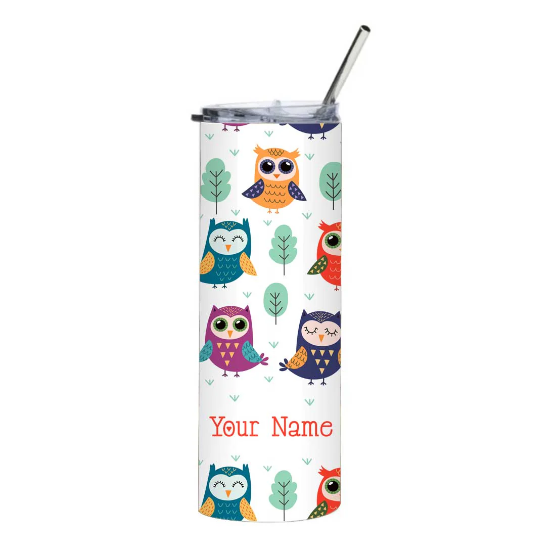 Nutcase Coffee Tumbler Insulated with Metal Straw - Customized Travel Mug 600ml - Image 3