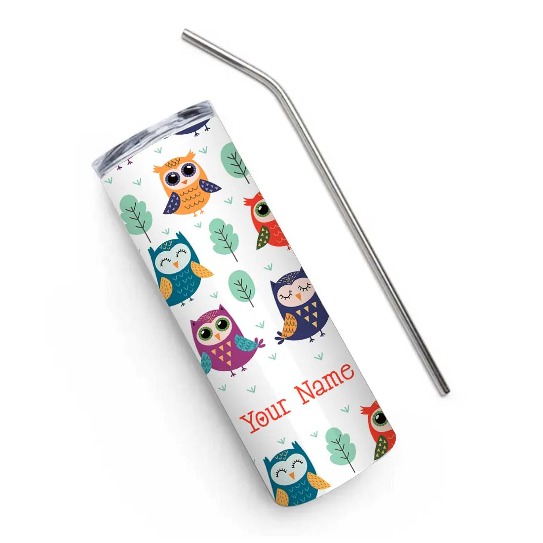 Nutcase Coffee Tumbler Insulated with Metal Straw - Customized Travel Mug 600ml - Image 5