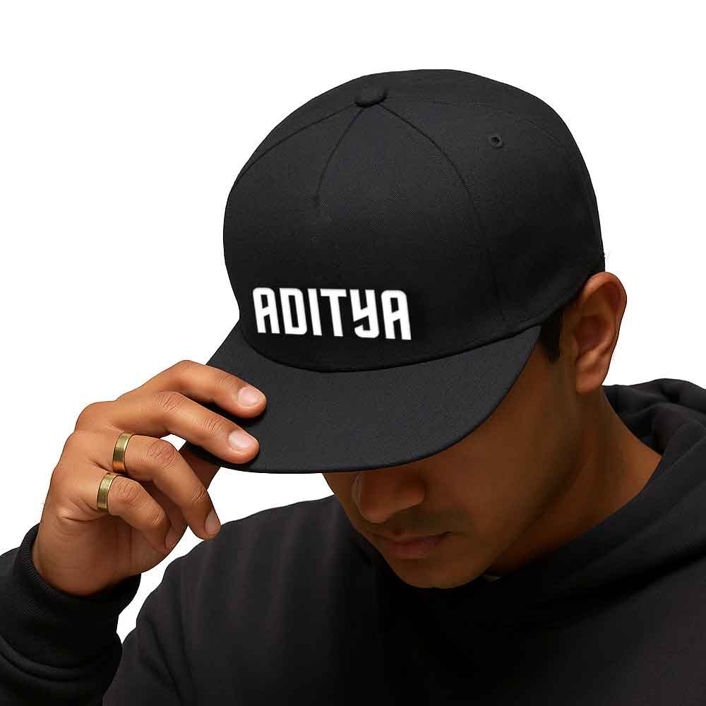Nutcase Custom Brim Cap for Rappers –  Black Hip Hop Swag Caps - Image 3
