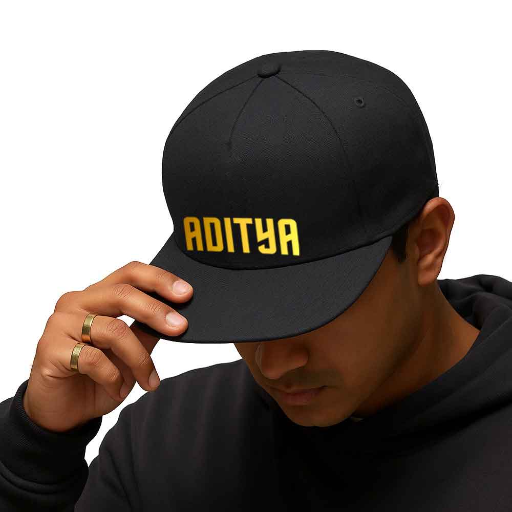 Nutcase Custom Brim Cap for Rappers –  Black Hip Hop Swag Caps - Image 6