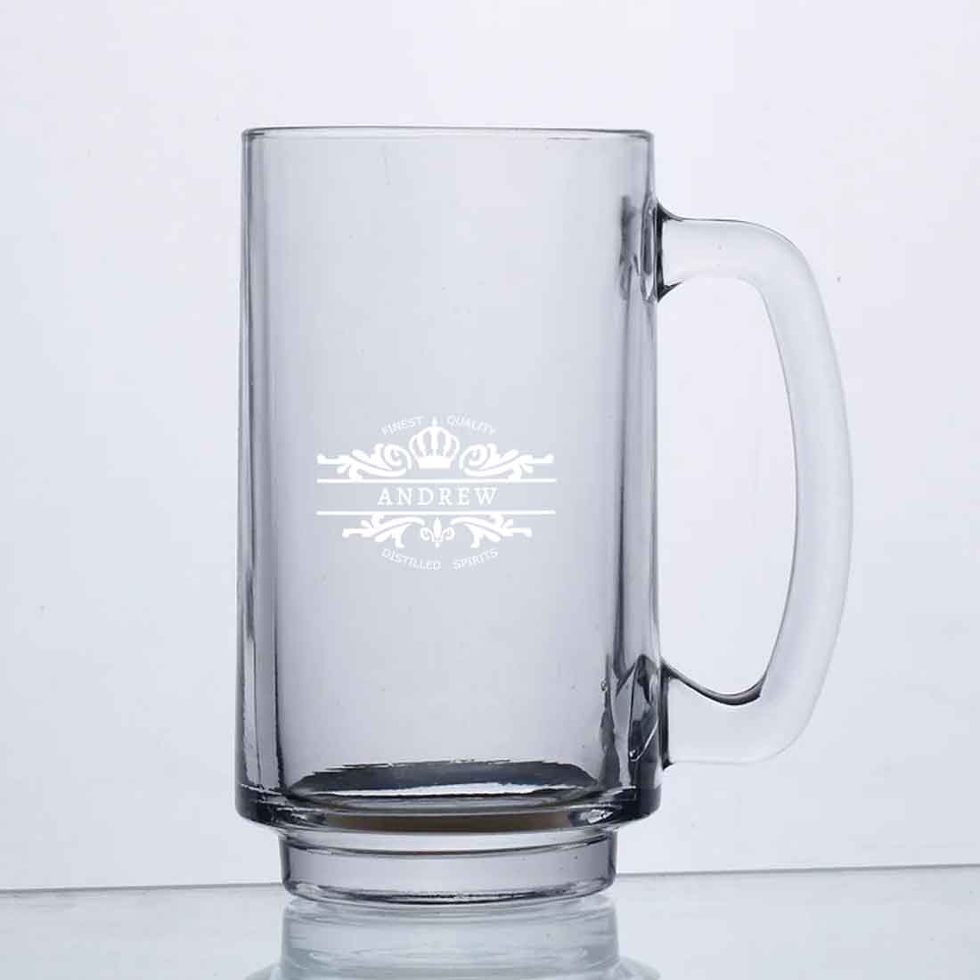 Nutcase Custom Glass Beer Mugs-Engraved Beer Cup with Initial, Name - Image 4