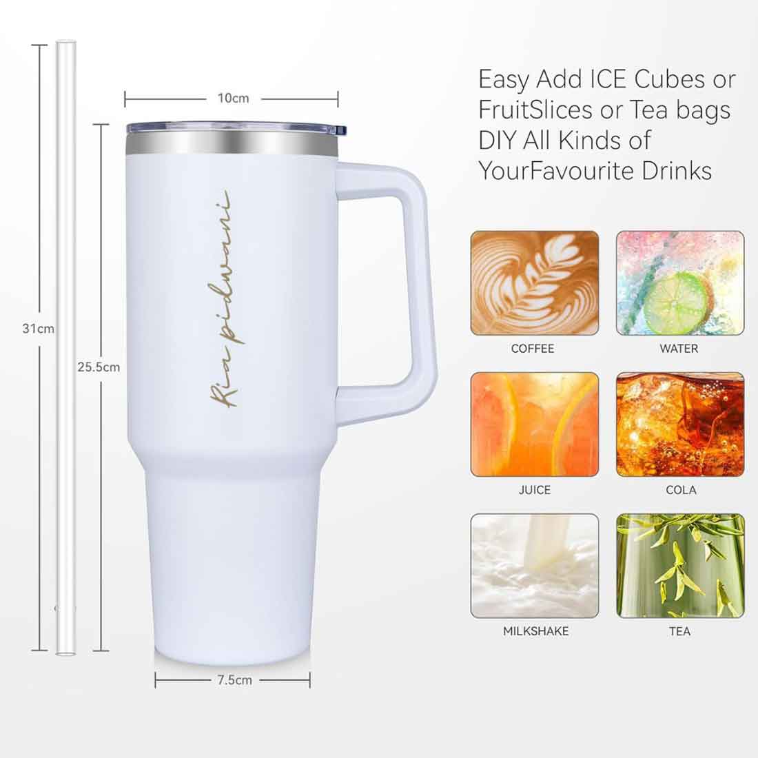 Nutcase Custom Mugs with Name Large Coffee Tumbler Cups 1200ml - Image 31