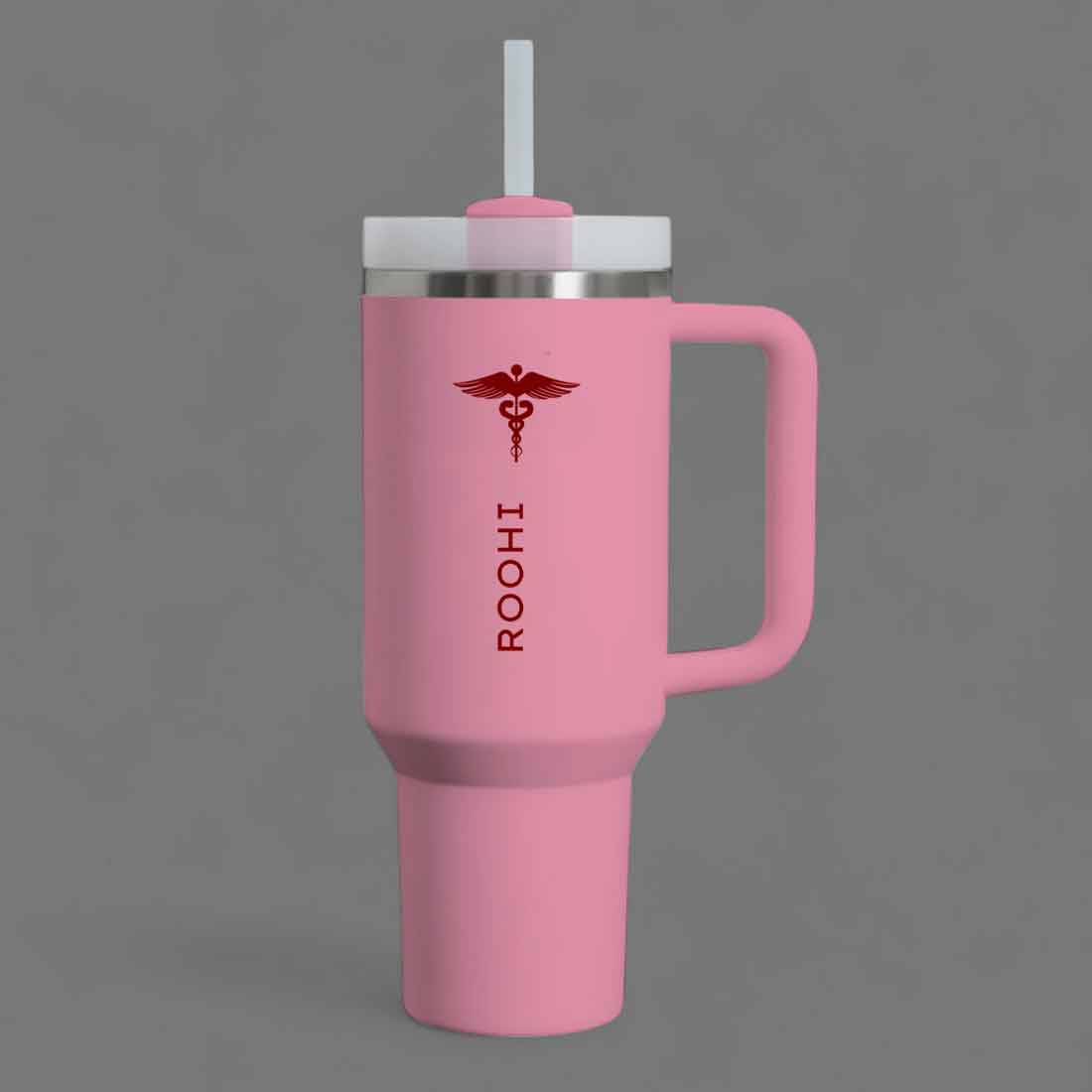 Nutcase Custom Travel Coffee Mug for Doctor-1200ml Tumbler with Straw - Image 3