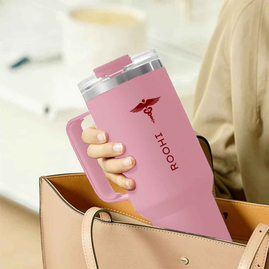 Nutcase Custom Travel Coffee Mug for Doctor-1200ml Tumbler with Straw - Image 4