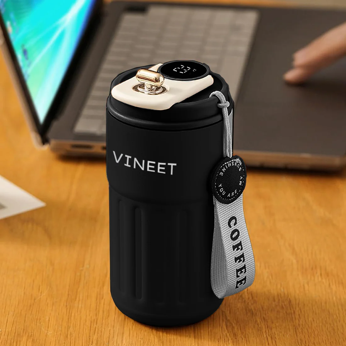 Nutcase Custom Travel Mug with Temperature Display-Made with 304 Stainless Steel-500ml - Image 3