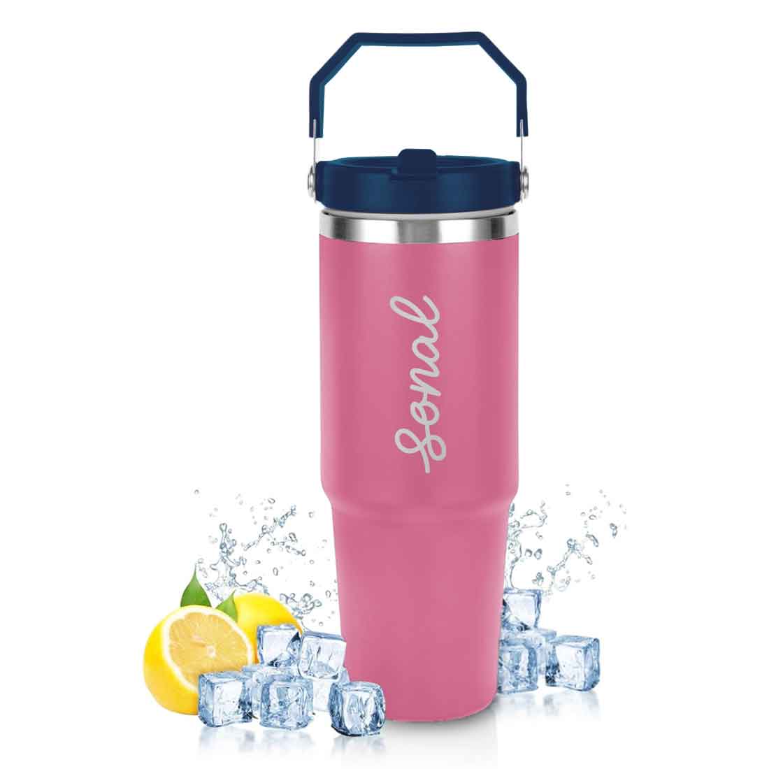 Nutcase Custom Tumblers with Straw and Handle 900ml - Double Wall Vacuum Sipper Bottle - Image 2