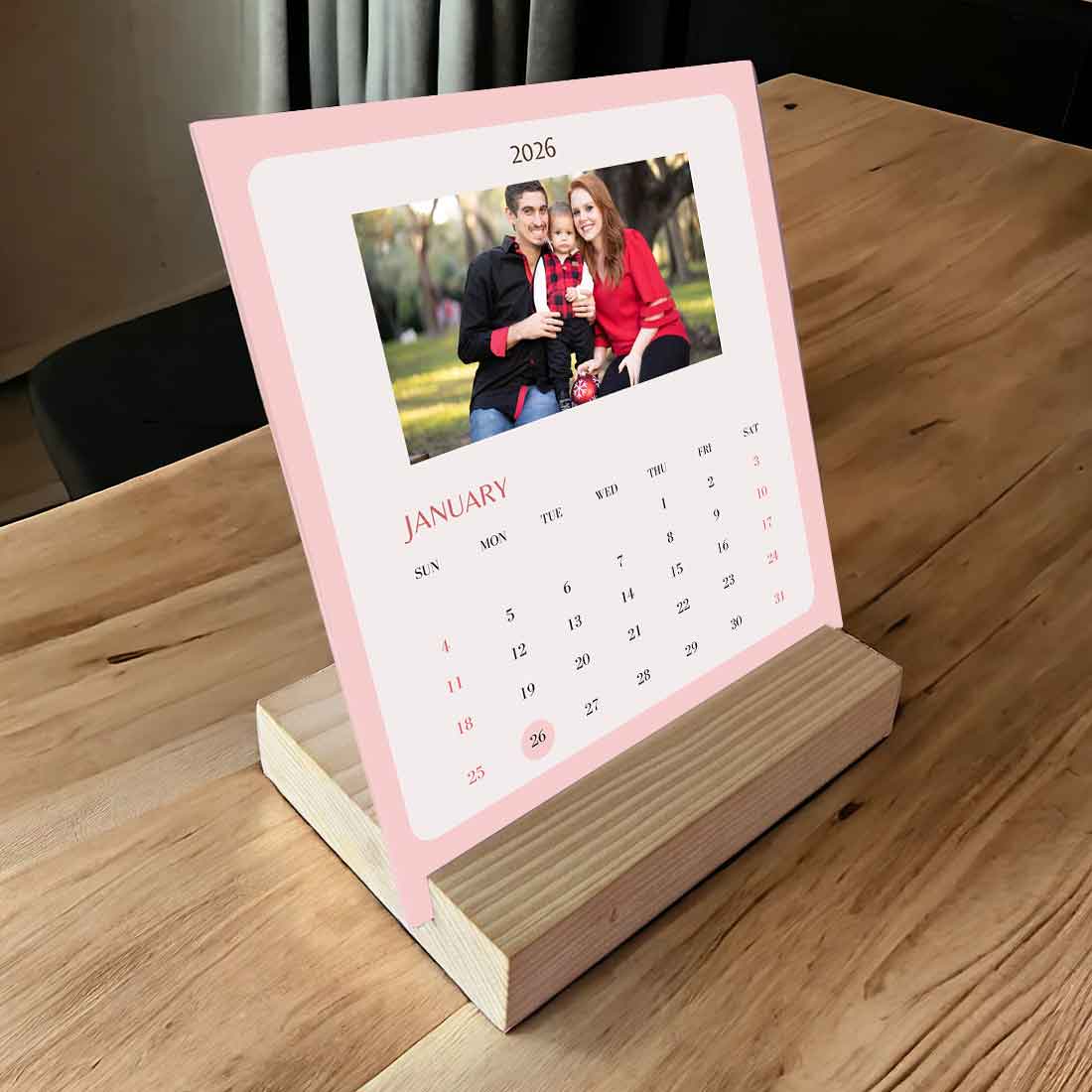 Nutcase Photo Calendar with Wooden Stand-Your Pics on Your Calendar - Image 4