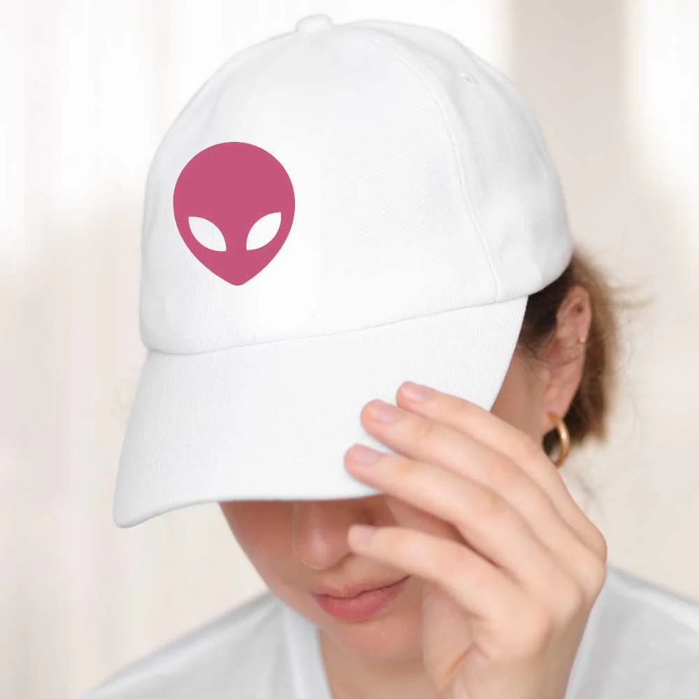 Nutcase Customized Cap with Name - Alien Design White Caps - Image 6