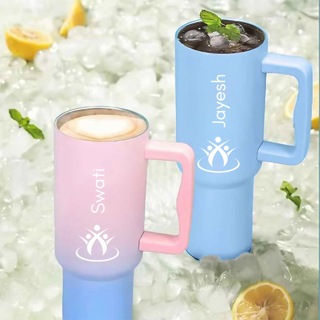 Nutcase Hot and Cold Water Tumbler with Logo and Name - Large Travel Cups 1200ml - Image 12