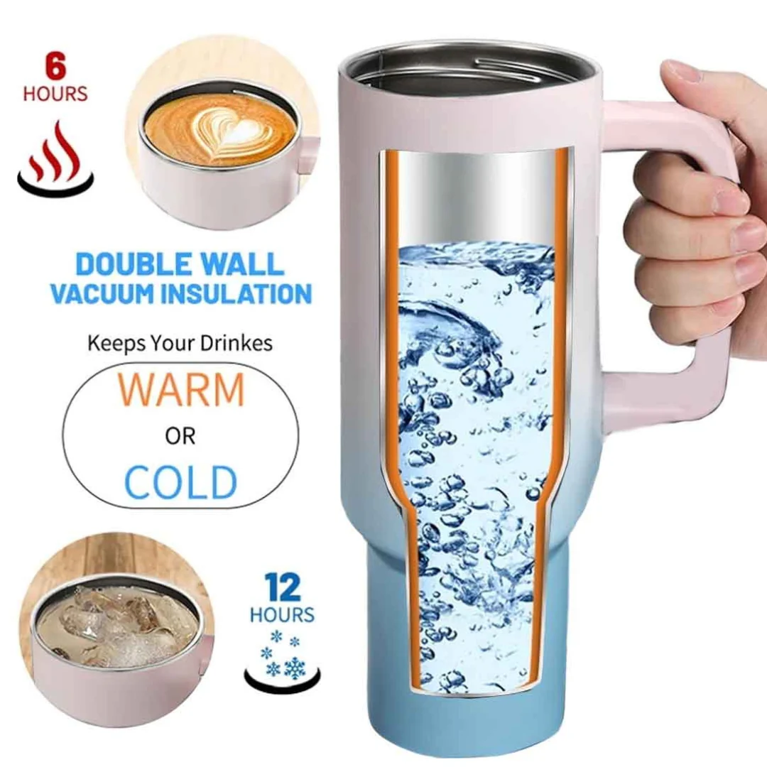 Nutcase Hot and Cold Water Tumbler with Logo and Name - Large Travel Cups 1200ml - Image 8
