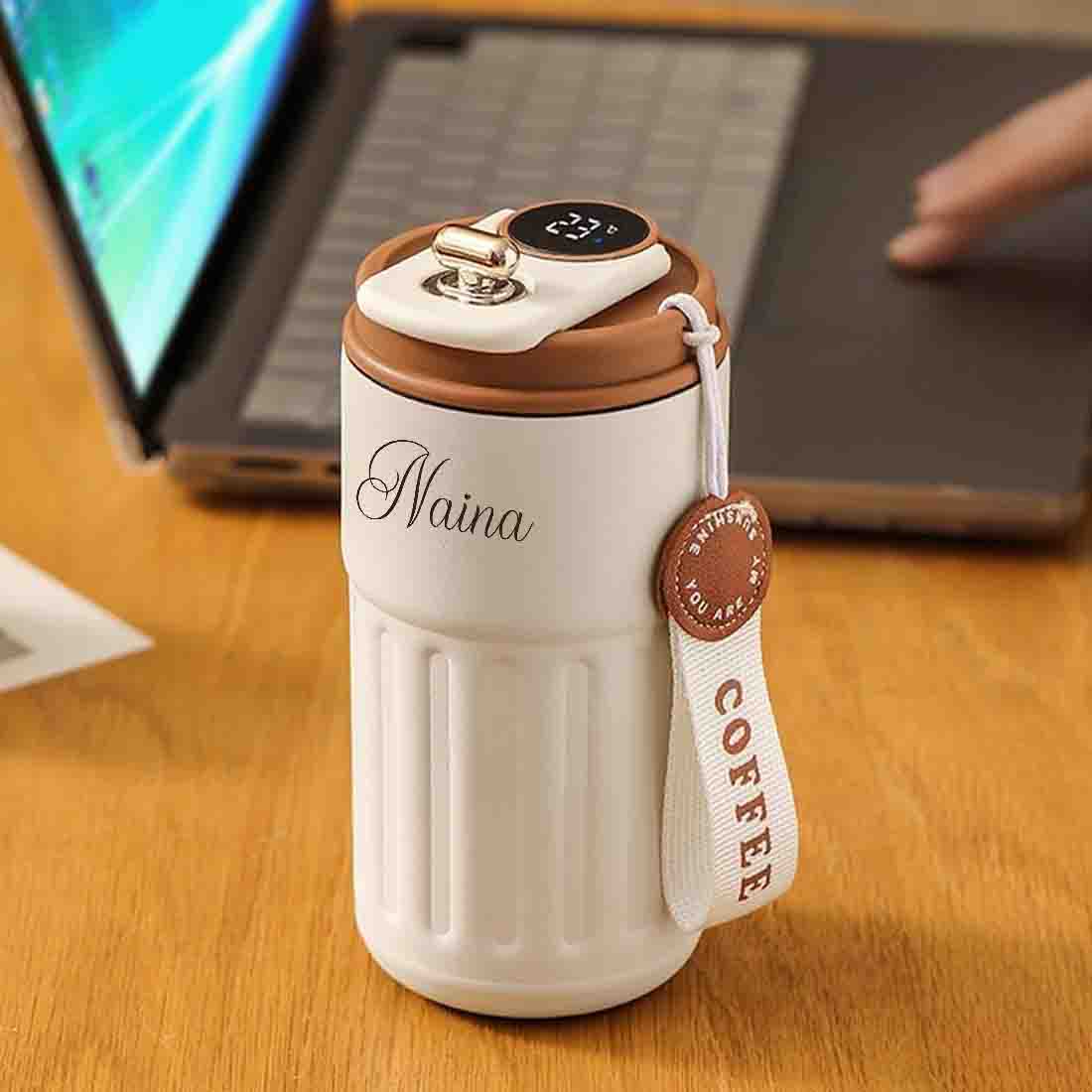 Nutcase Customized Insulated Coffee Mug - 500ml with Temperature Display | Made from 304 Stainless Steel