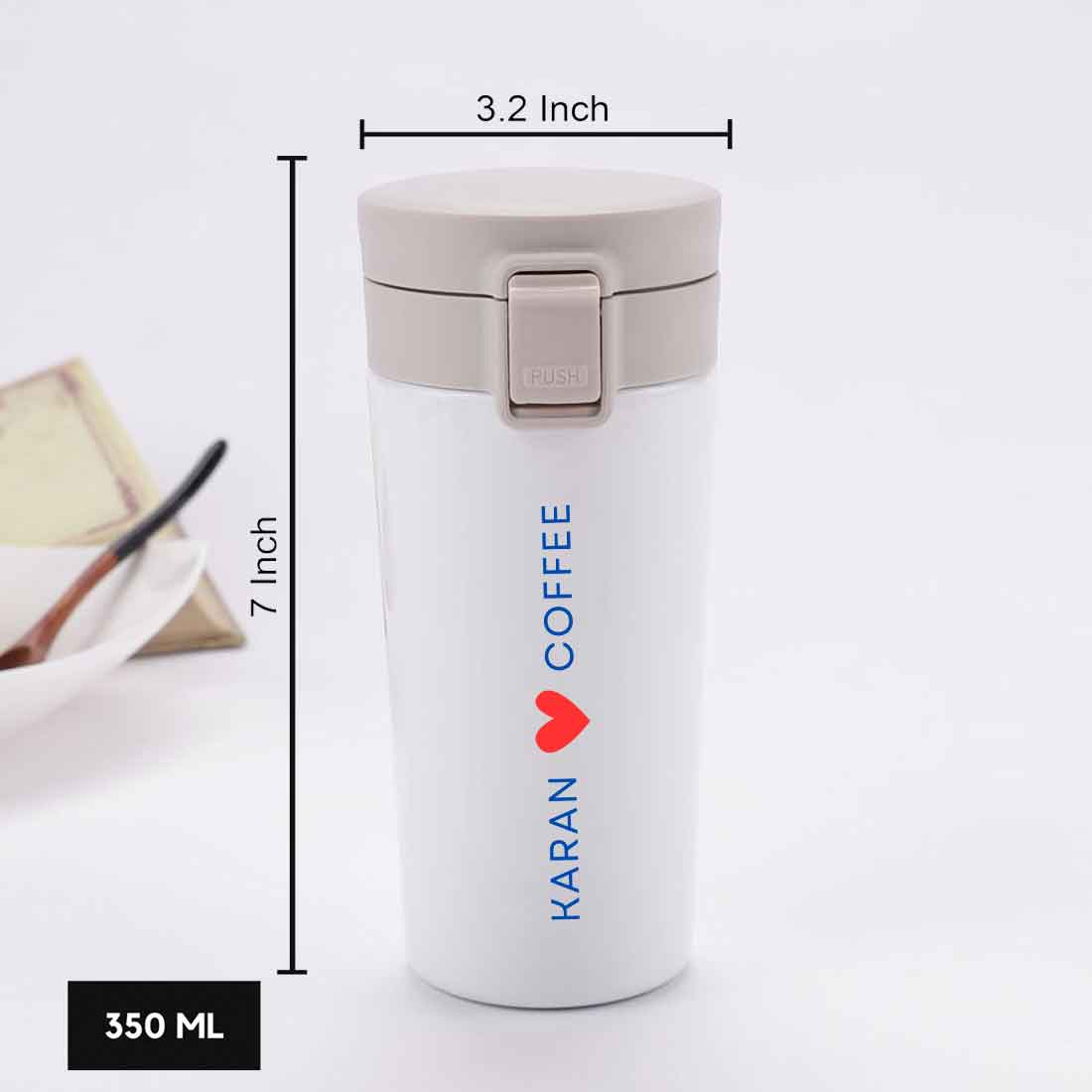 Nutcase Insulated Coffee Tumbler with Name - BPA Free 380ml Travel Coffee Mugs - Image 3