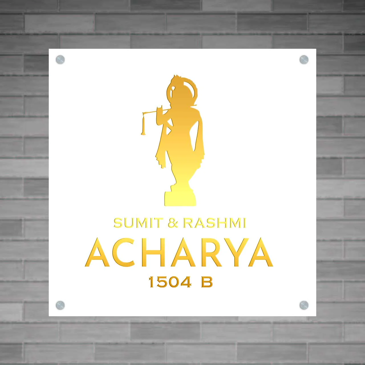 Nutcase LED Name Plate for Home-Lord Krishna Name Plate with Light - Image 3