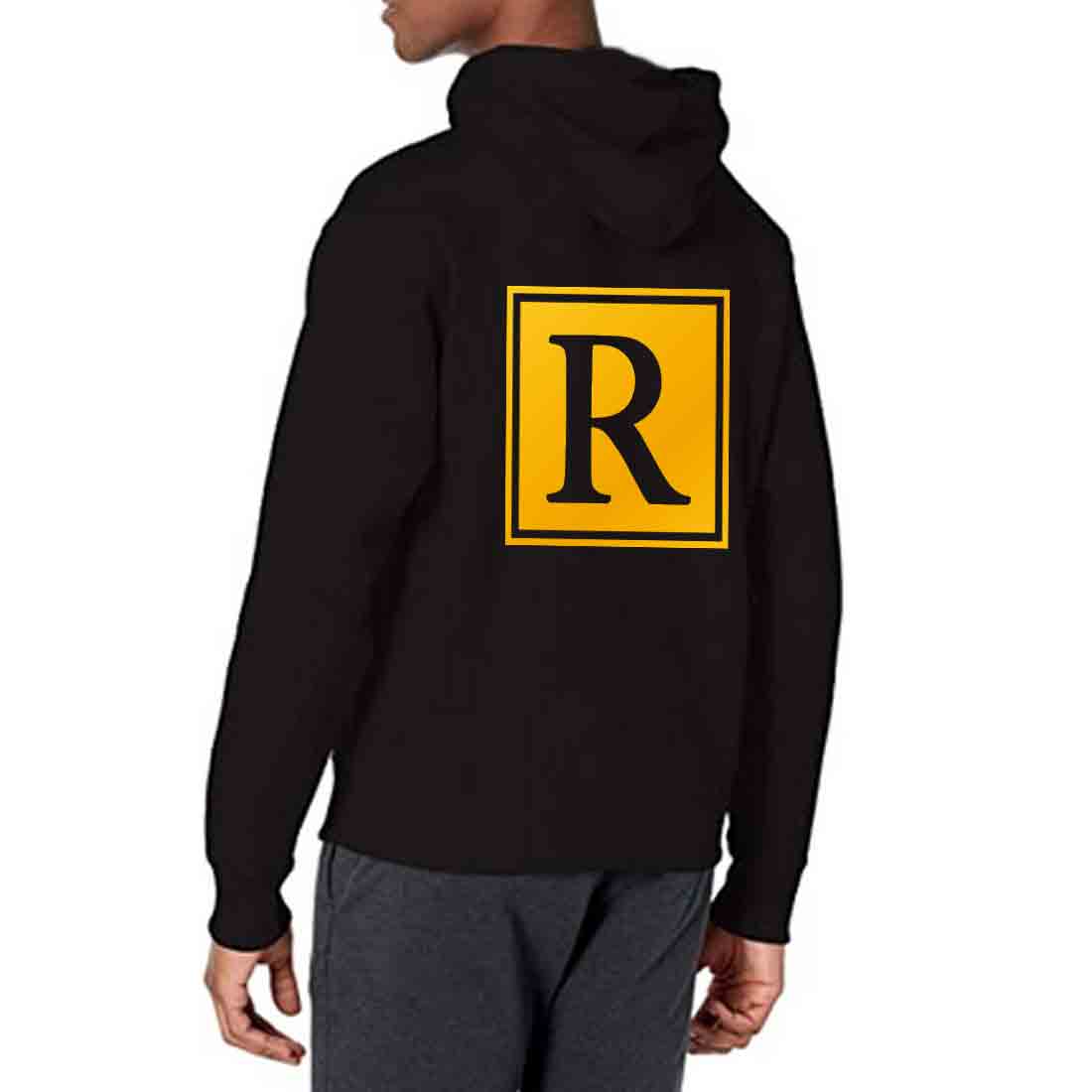 Nutcase Personalised Hoodies for Men Black Sweatshirt-Box Initial - Image 11