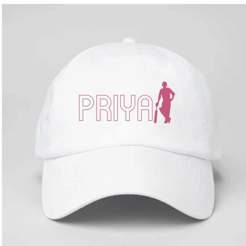 Nutcase Mens White Cap - Personalized Name on White Caps - Cricket - Image 2