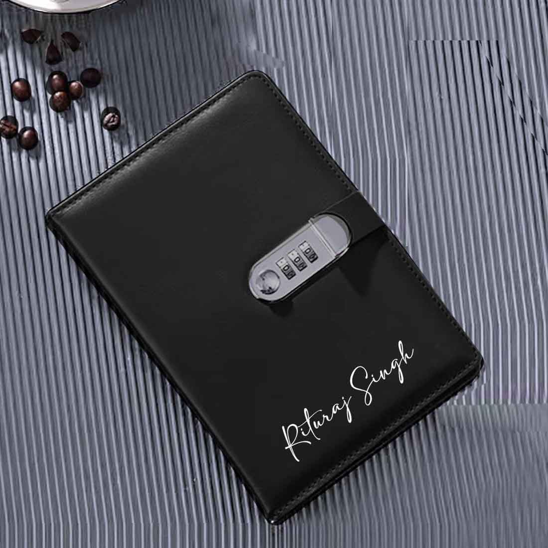 Nutcase Personal Diary with Lock-Combination Lock Faux Leather Diary - Image 4