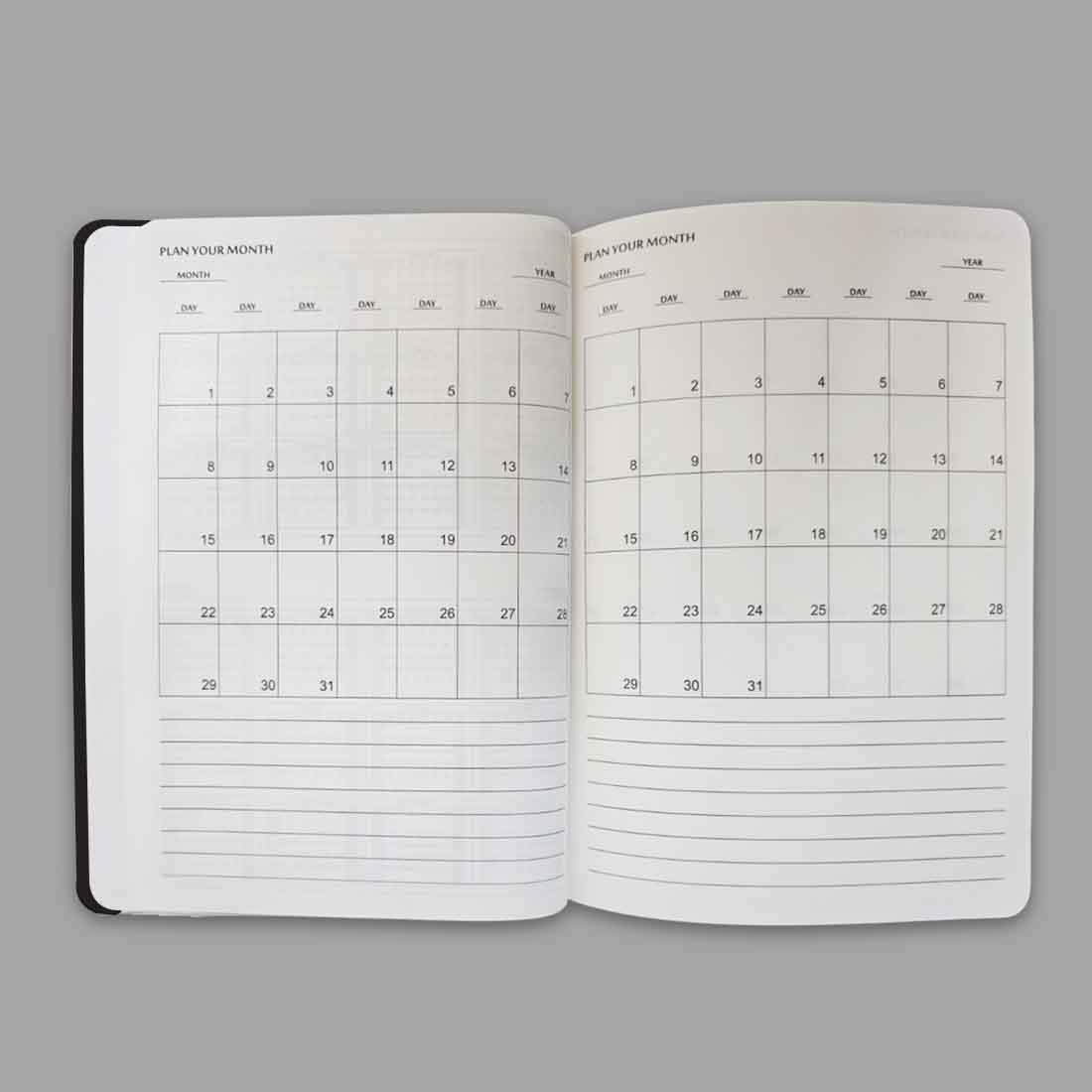 Nutcase Personal Diary with Name A5 Size with Golden Initials, Premium Hard Cover, Name Calendar & Planner - Image 7