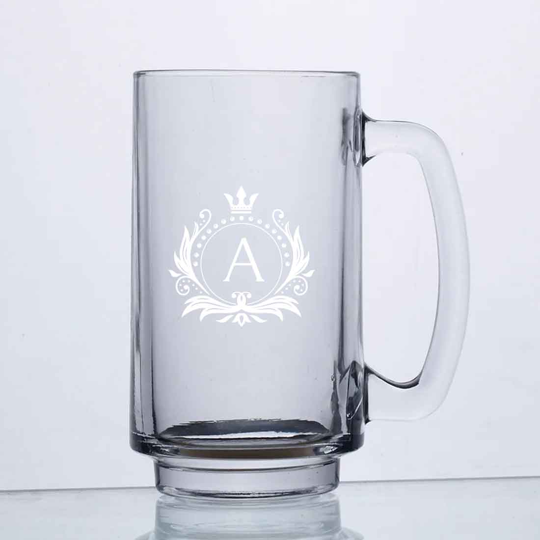 Nutcase Personalized Beer Mug-Engraved Beer Cup with Initial - Image 4