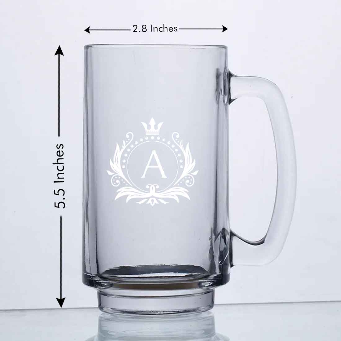 Nutcase Personalized Beer Mug-Engraved Beer Cup with Initial - Image 5