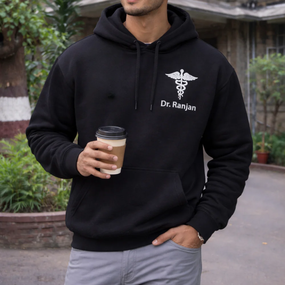 Nutcase Personalized Doctor Hoodie with Logo and Name