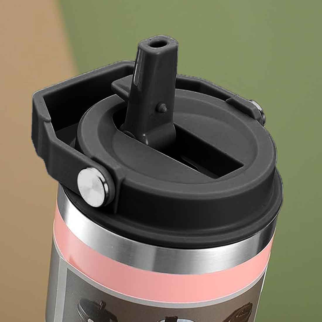 Nutcase Personalized Stainless Steel Tumbler with Lid 600ml-Double Insulated Sipper Bottle - Image 3