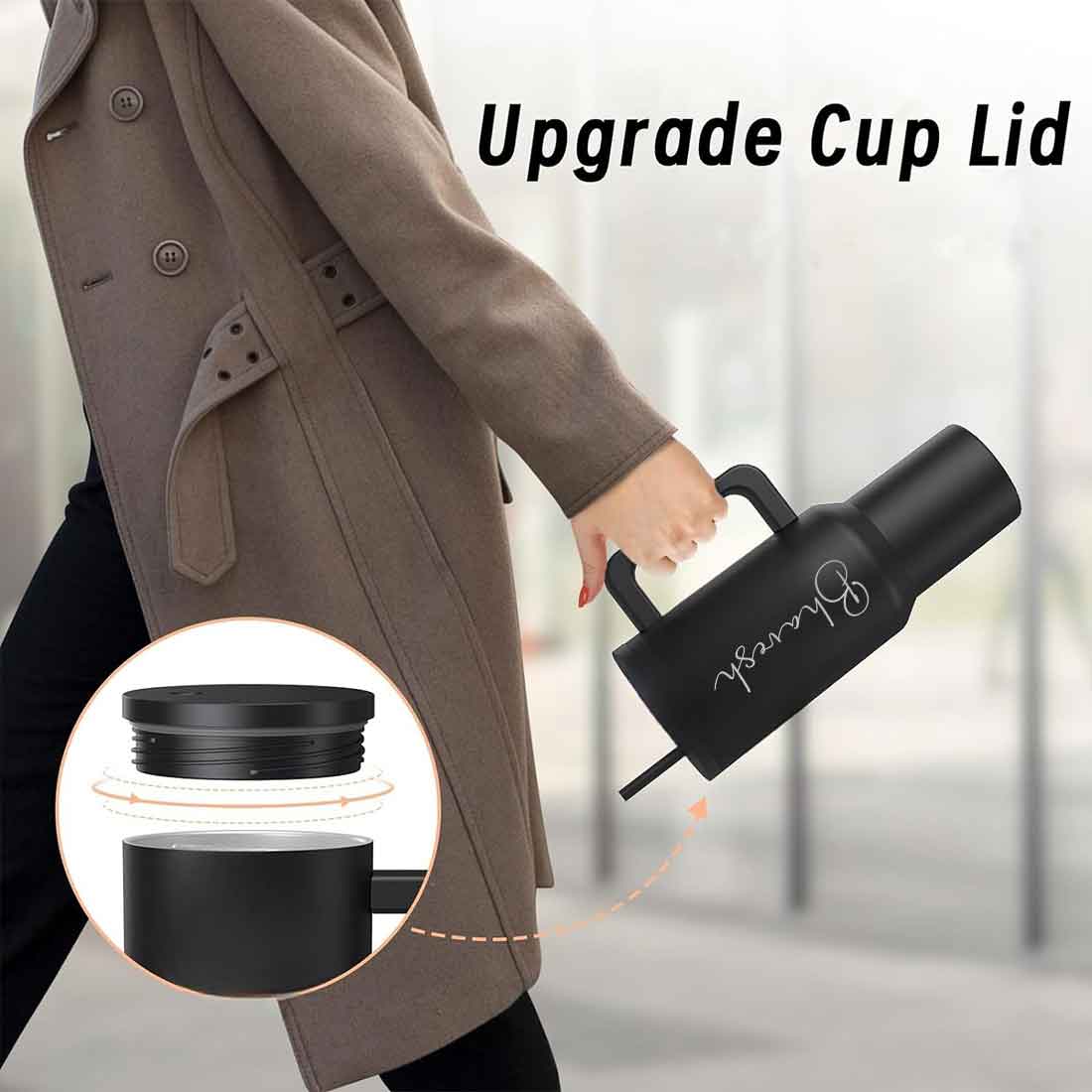 Nutcase Personalized Travel Mug with Lid and Straw for Water, Drinks Large Travel Cups 1200ml - Image 12
