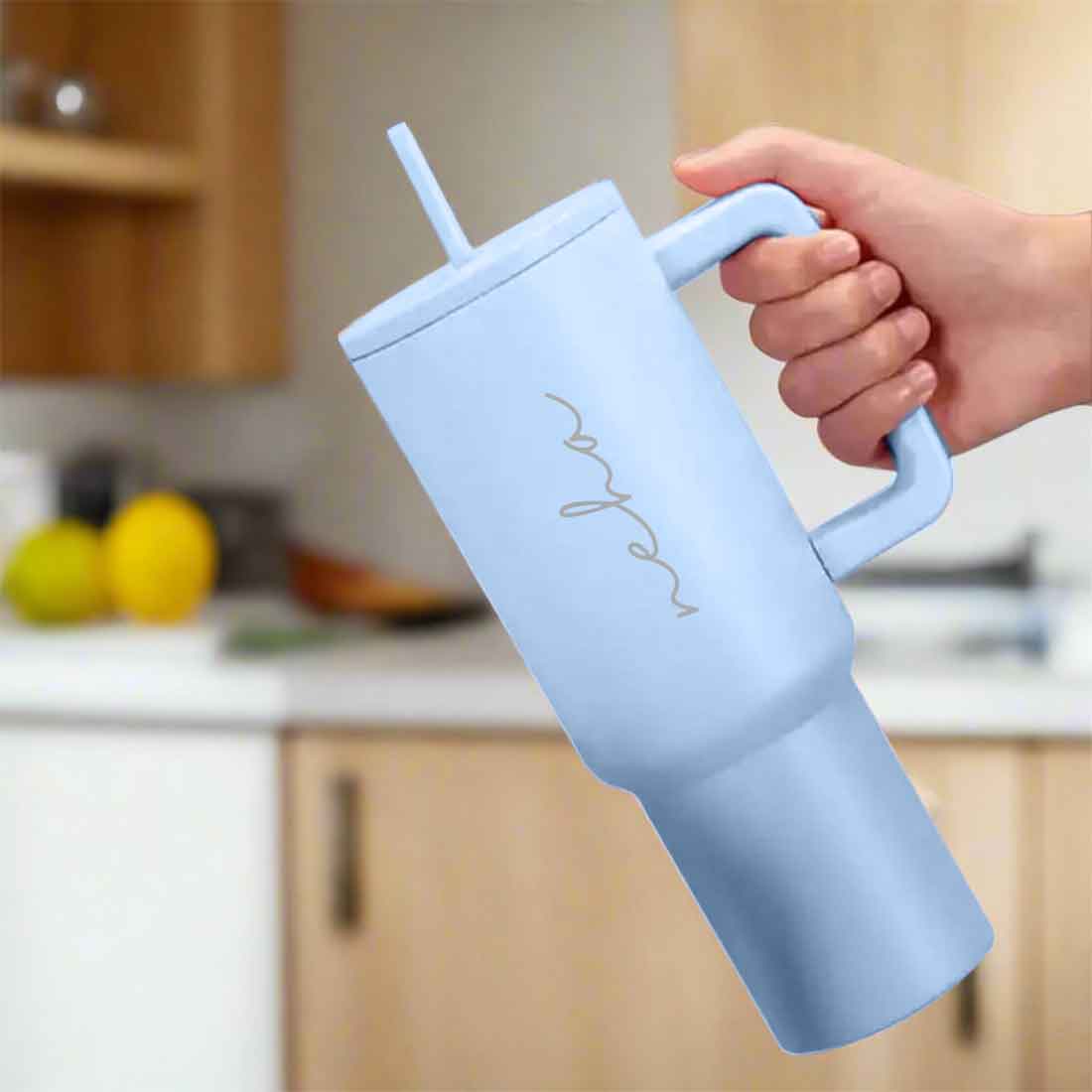 Nutcase Personalized Travel Mug with Lid and Straw for Water, Drinks Large Travel Cups 1200ml - Image 18