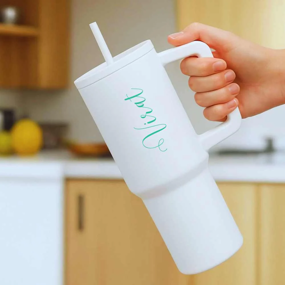 Nutcase Personalized Travel Mug with Lid and Straw for Water, Drinks Large Travel Cups 1200ml - Image 23