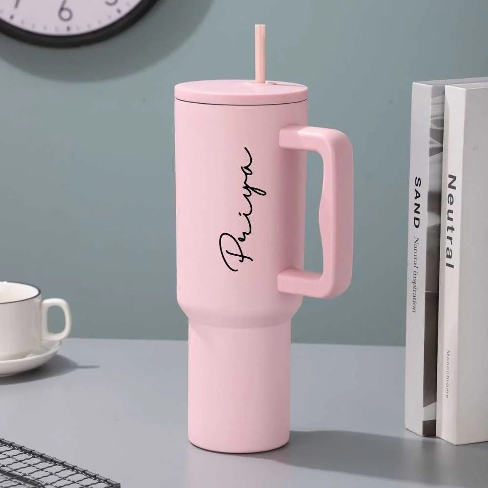 Nutcase Personalized Travel Mug with Lid and Straw for Water, Drinks Large Travel Cups 1200ml - Image 25