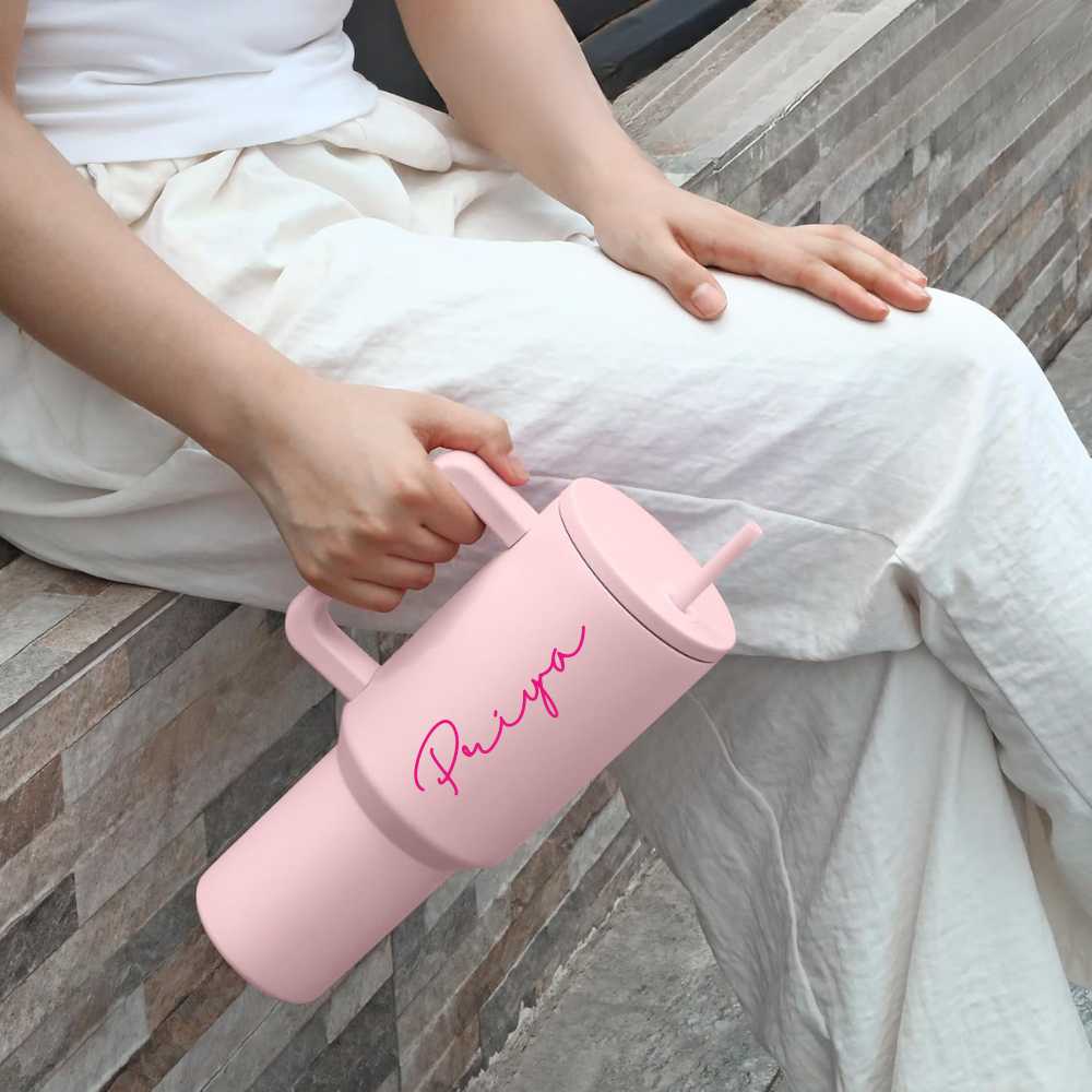 Nutcase Personalized Travel Mug with Lid and Straw for Water, Drinks Large Travel Cups 1200ml - Image 27
