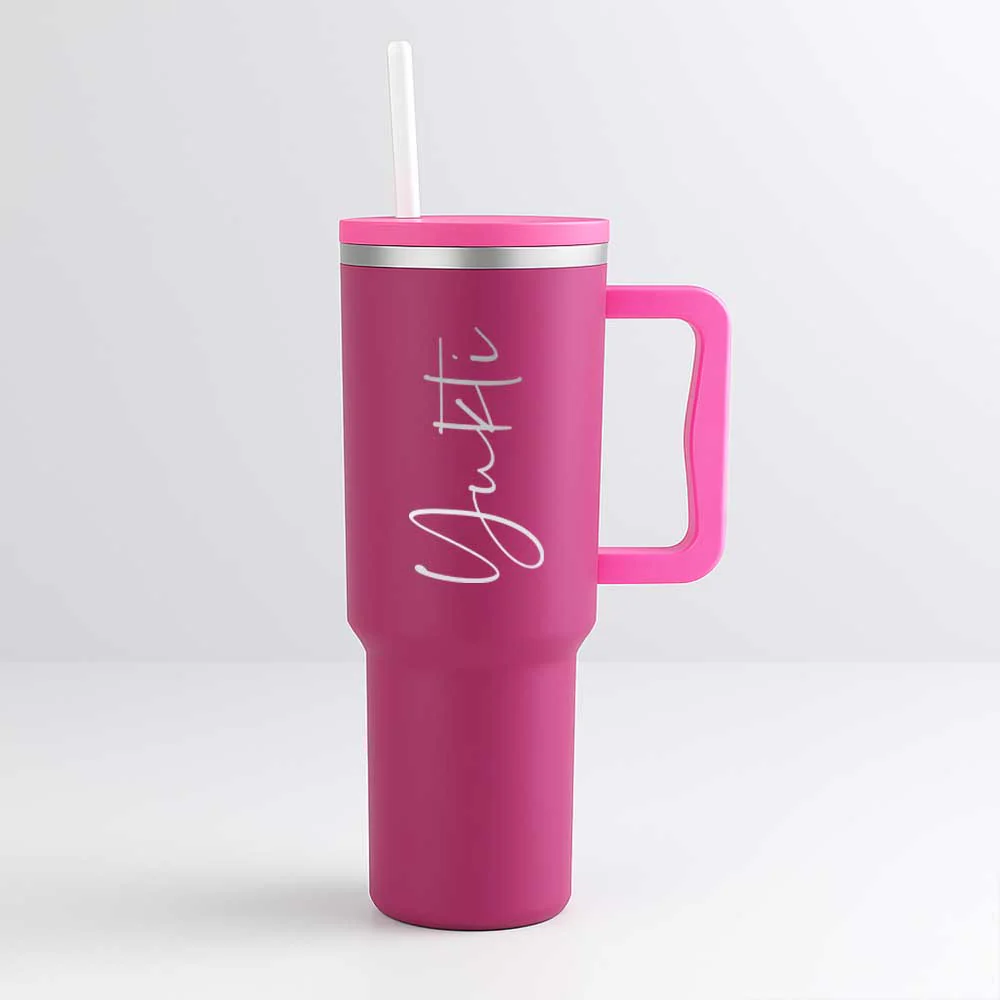 Nutcase Personalized Tumbler with Straw and Lid - Insulated Vacuum Travel Flask 1200ml