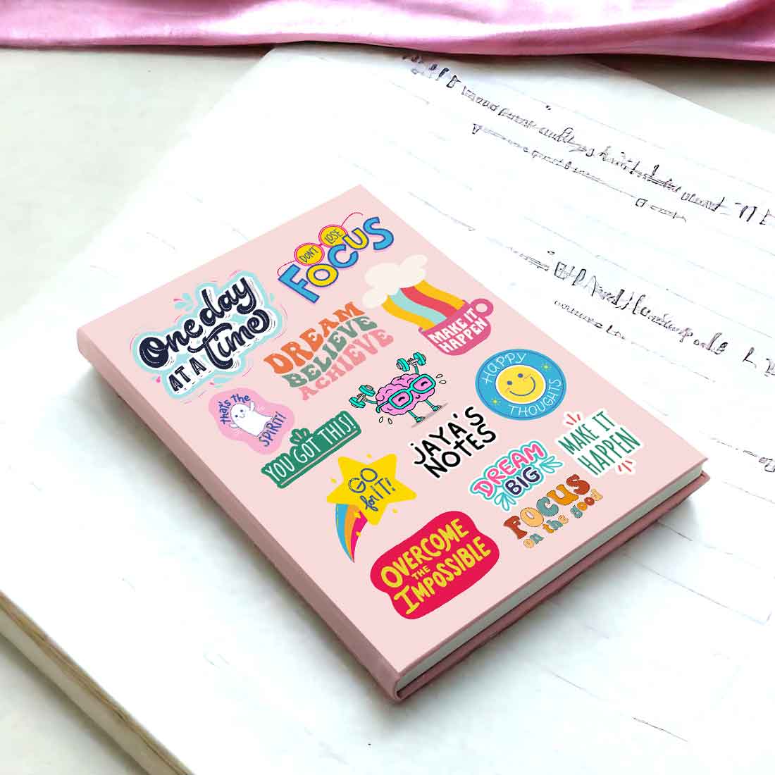 Nutcase Pink Diary with Calendar & Planner - A5 Size Hard Cover Diaries with Designer Sticker-Style - Image 5